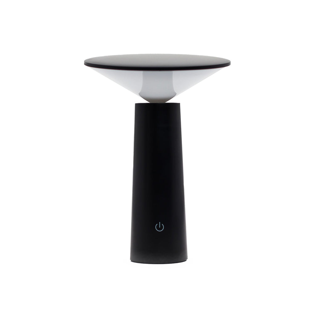 Touch Lamp, Black Mushroom Shape, USB-C Rechargeable