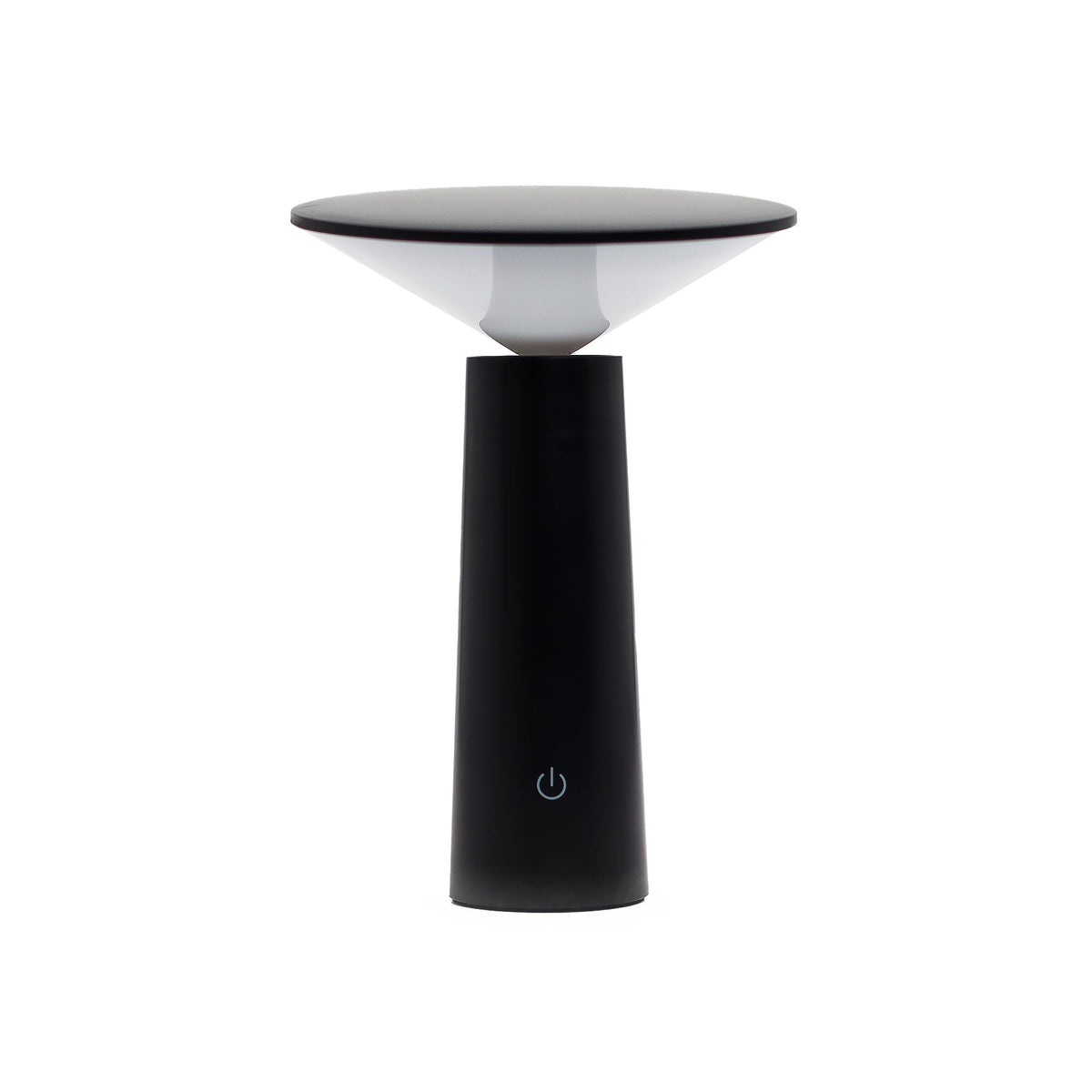 Touch Lamp, Black Mushroom Shape, USB-C Rechargeable