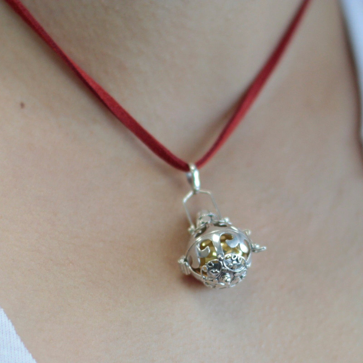 Silver Angel Bell Necklace - Magic - 18mm