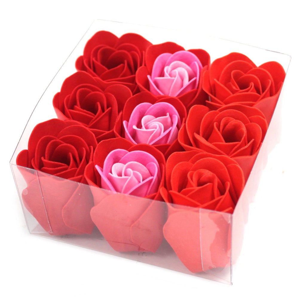 Set of 9 Soap Flowers - Red Roses – view 3