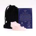Rose Quartz Large Dragon Head Figure 60x30x35mm