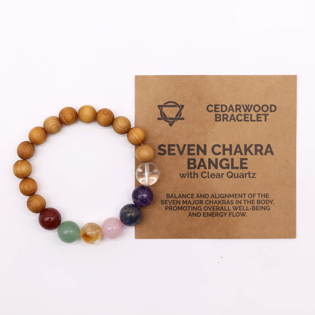 Cedarwood & Seven Chakra Bangle – view 2