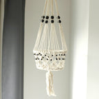 Large Beaded Macrame Plant Hanger, 77cm