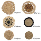 Set of Six Woven Wall Art Discs, 50 cm – view 6