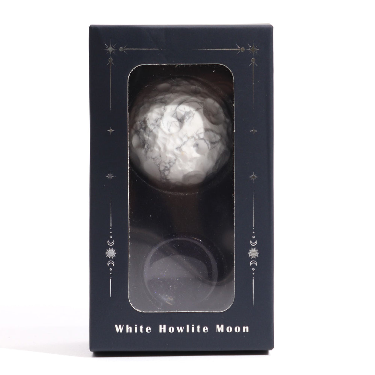 White Howlite Planet on Goldstone Stand - 40mm – view 6
