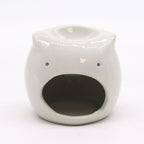 Classic White Ceramic Oil Burner - Short Owl – view 3