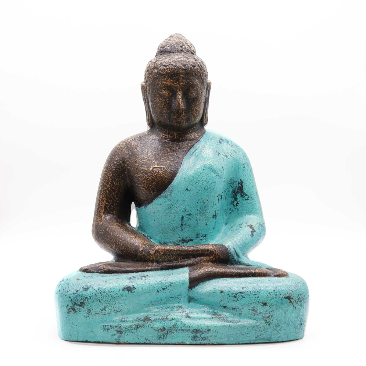 Turquoise and Stone Buddha Garden Statue - Medium, 0.5 m