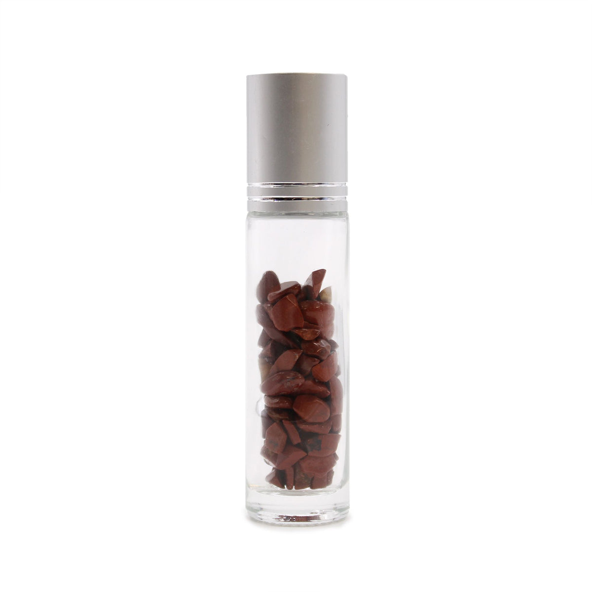 Red Jasper Roller Bottle with Silver Cap, 5ml – view 3