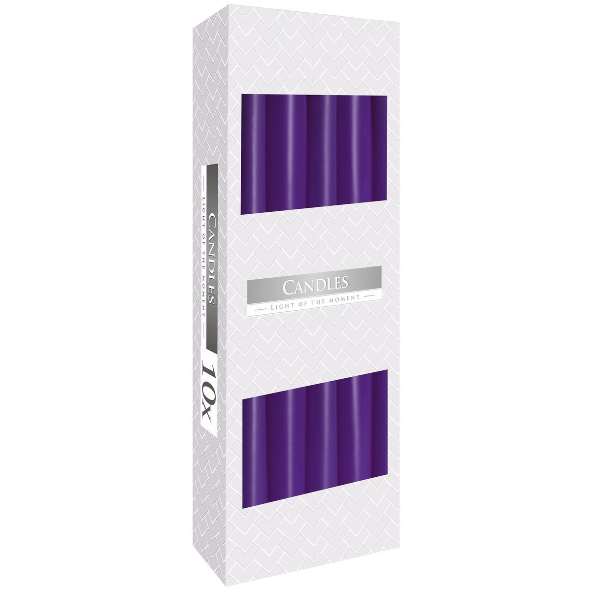 Lavender Taper Candles, Box of 10