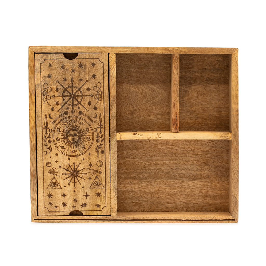 Wide Four Section Tarot Box with Card Holder – view 7