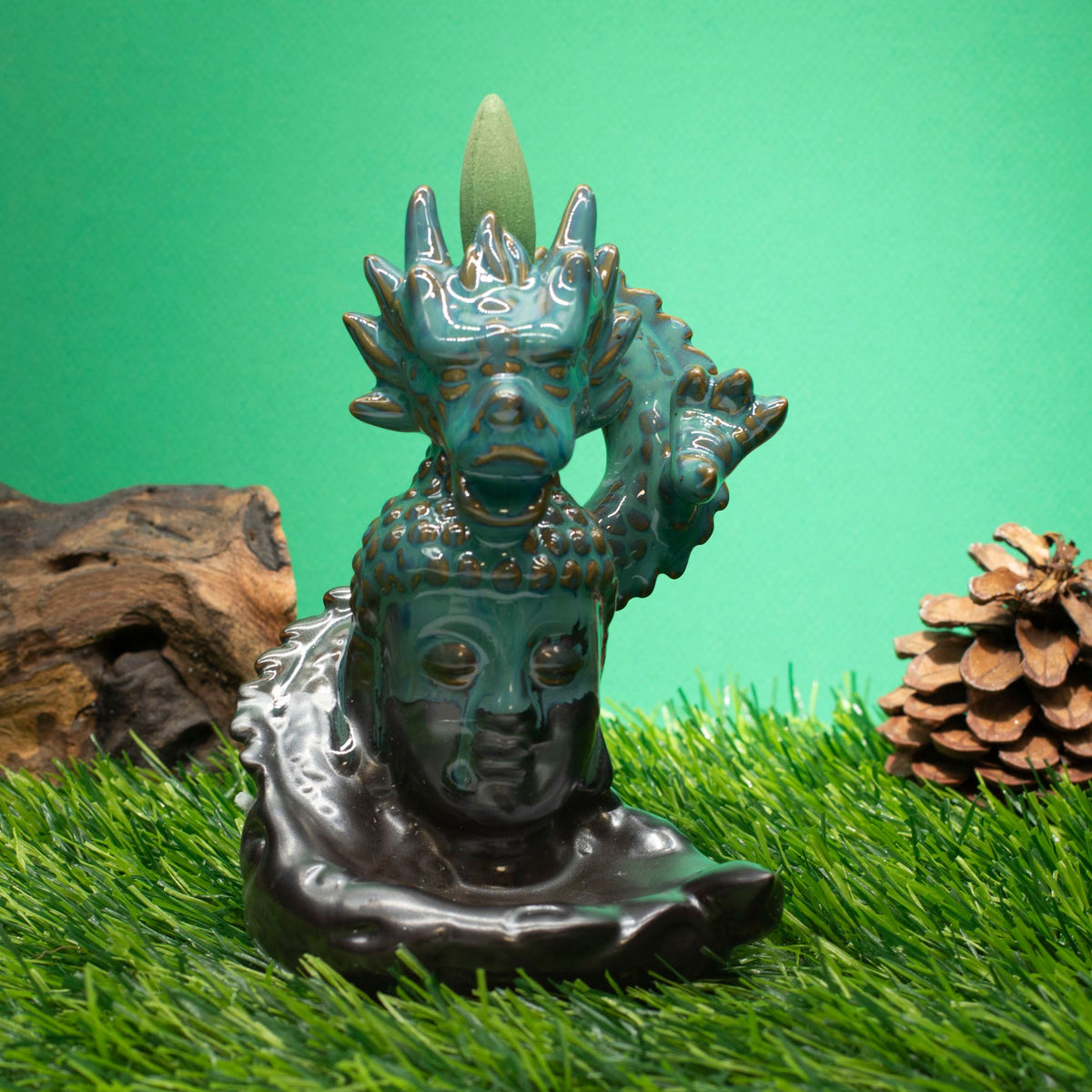 Backflow Incense Burner - Dragon Over Buddha – view 2