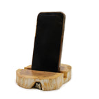 Large Gamal Wood Phone Holder - Whitewash – view 6