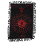 Ancient Witch Sun Face Pendulum Cloth - Black & Blood Red
