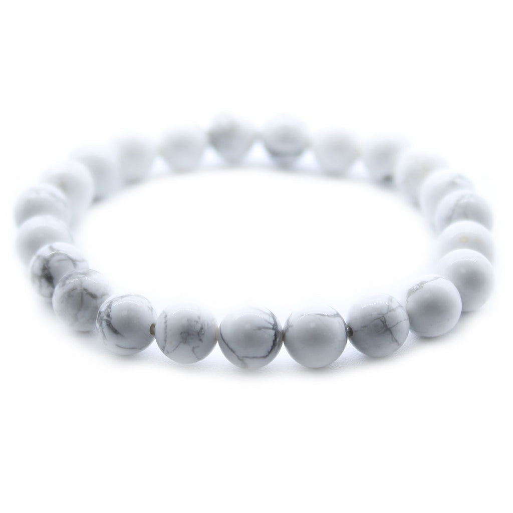 Power Bracelet - White Jasper Beads 8mm – view 6
