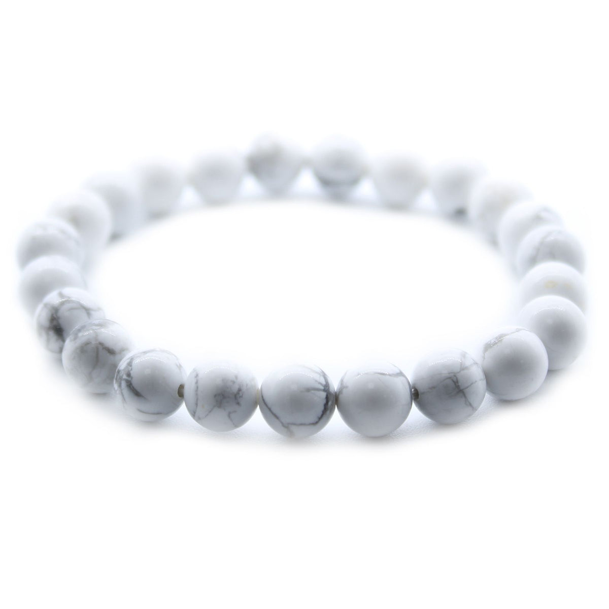 Power Bracelet - White Jasper Beads 8mm – view 6