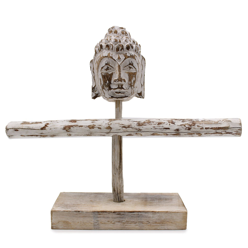 Single Branch and Buddha Jewellery Stand - Whitewash – view 4