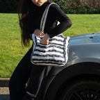 Atlas Nomad Navy Jacquard Tote Bag 35x35cm – view 7