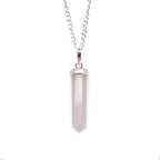 Rose Quartz Point Pendant Necklace – view 5