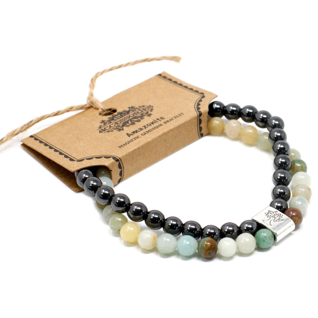 Magnetic Amazonite Gemstone Bracelet – view 2