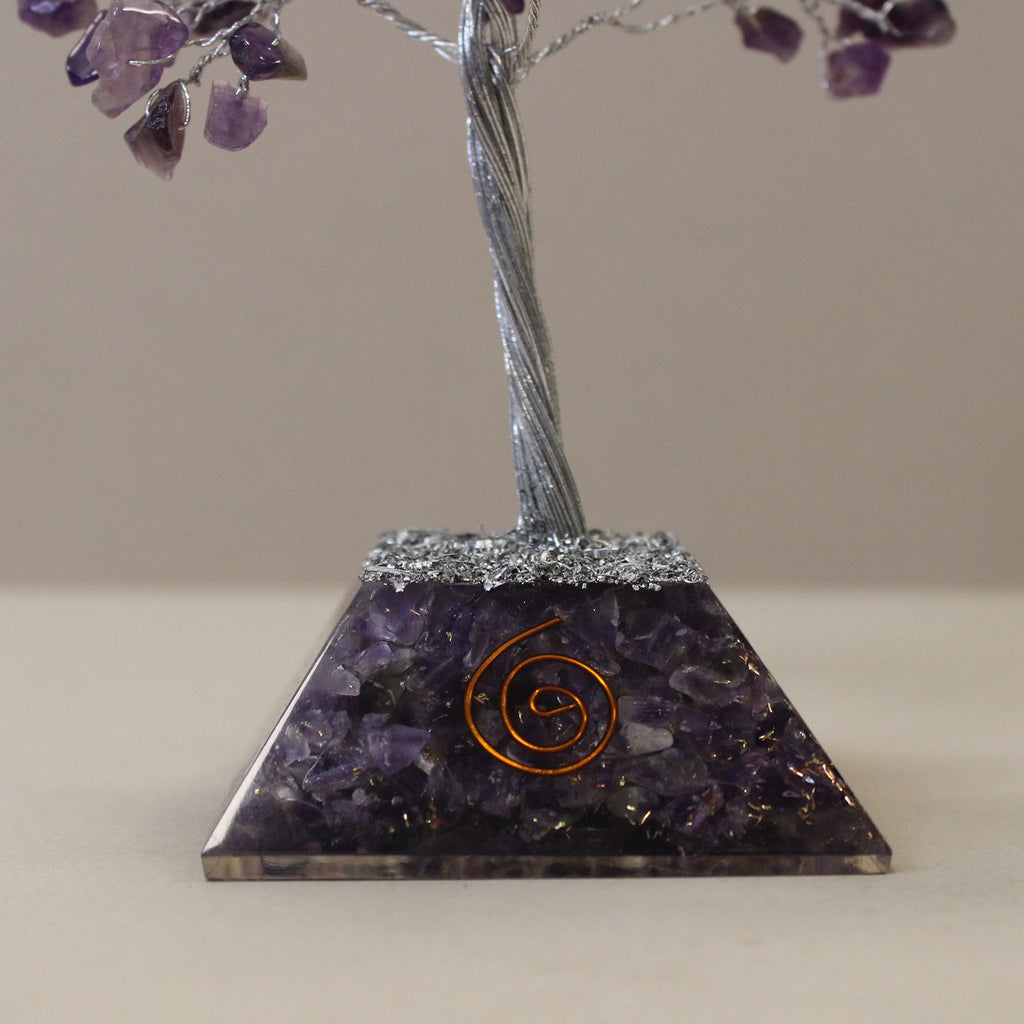 Amethyst Gemstone Tree with Orgonite Base - 160 Stones – view 2