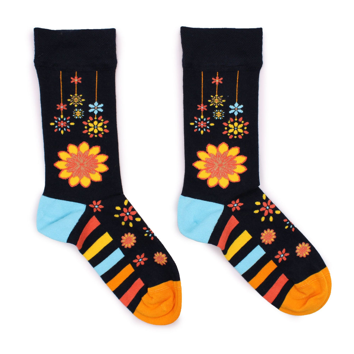 Hop Hare Bamboo Socks Mandala Flowers Print (36-40) – view 6