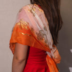 Nomad Sari Turtle Print Summer Scarf - Coral – view 2