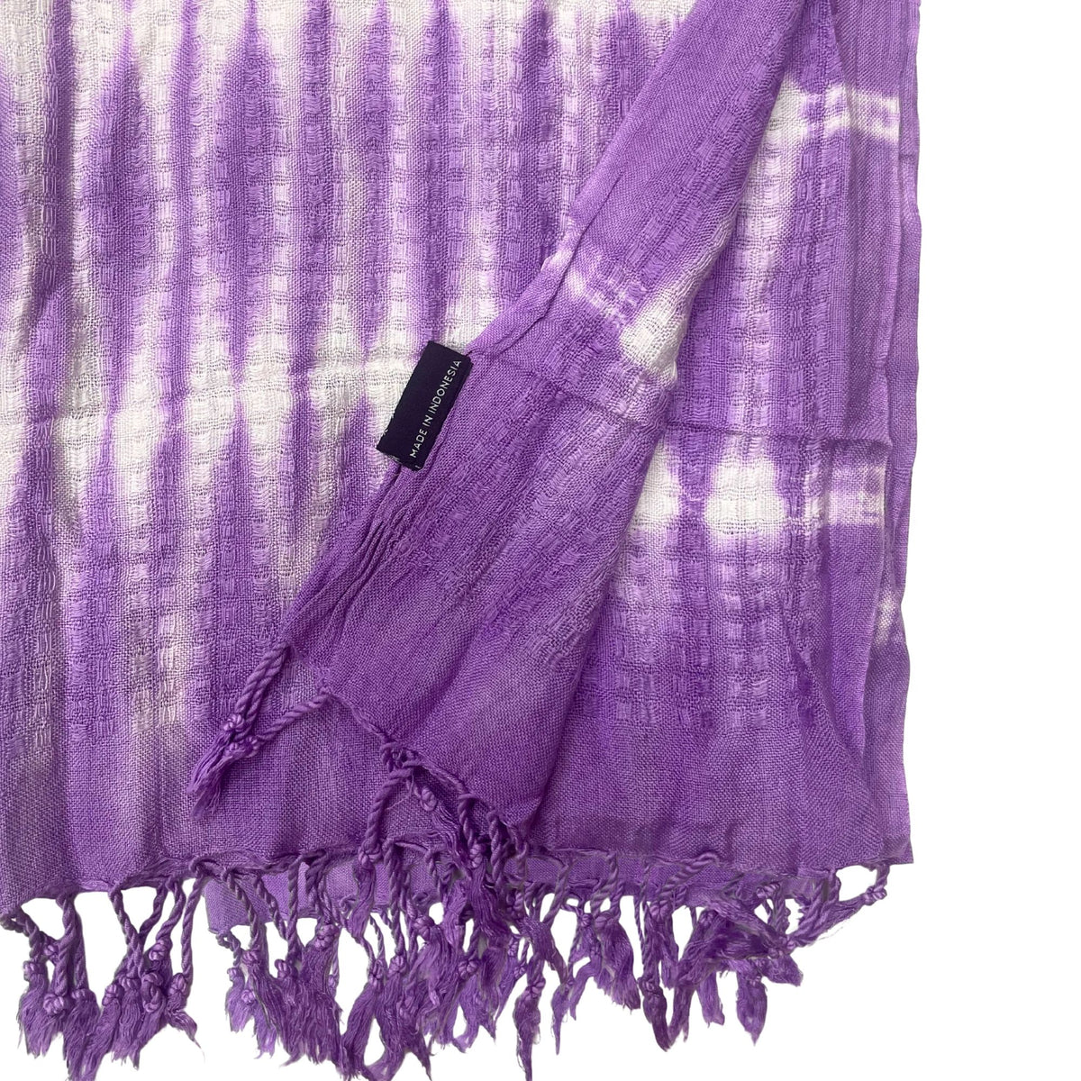 Boho Java Art Stole and Scarf - Lavender Stripes - 62x200cm – view 3