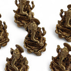 Brass Ganesha Miniature Statue - 37mm – view 4