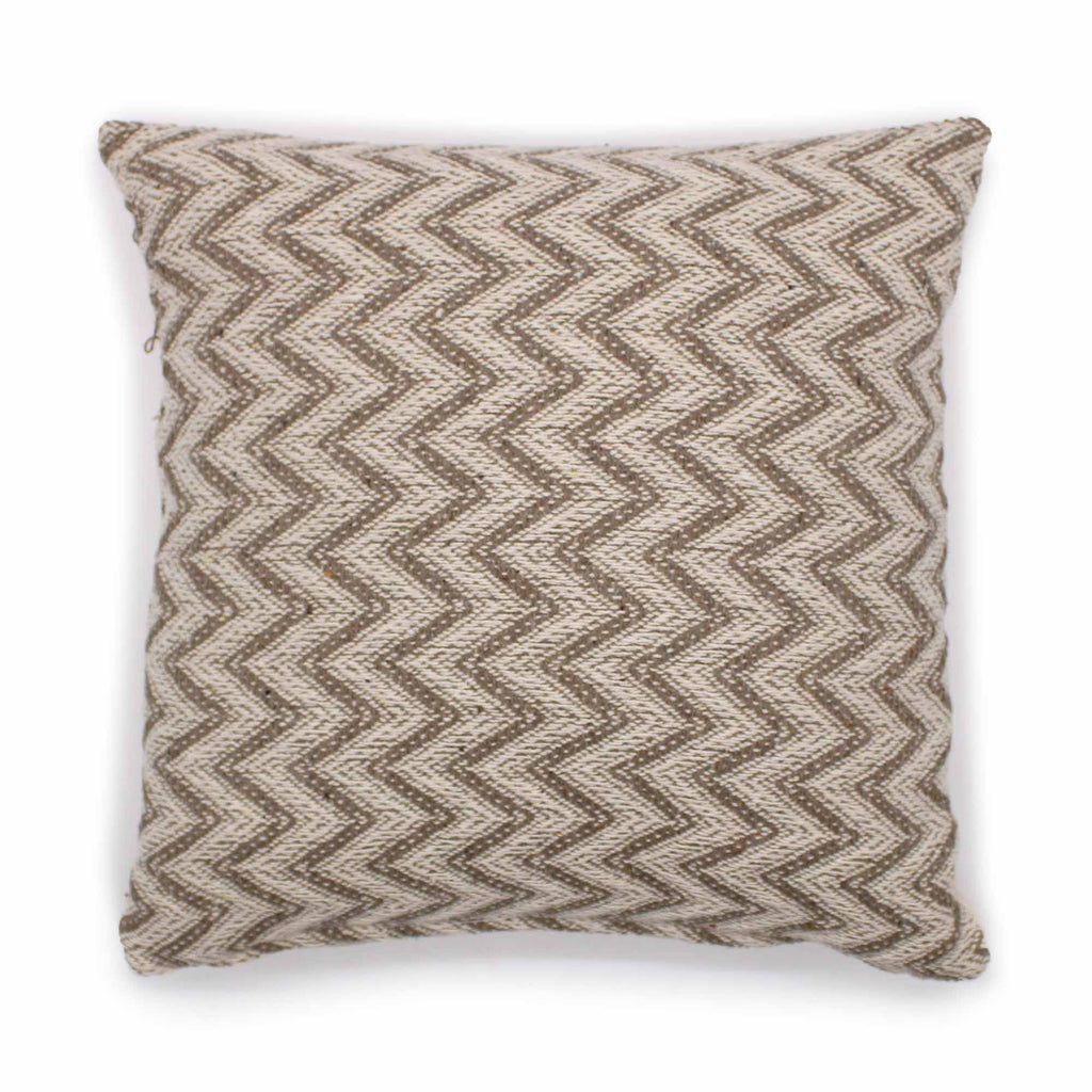 Wide Herringbone Cushion Cover, Grey, 40x40cm