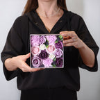Square Soap Flower Gift Box - Lavender Rose & Carnation – view 6
