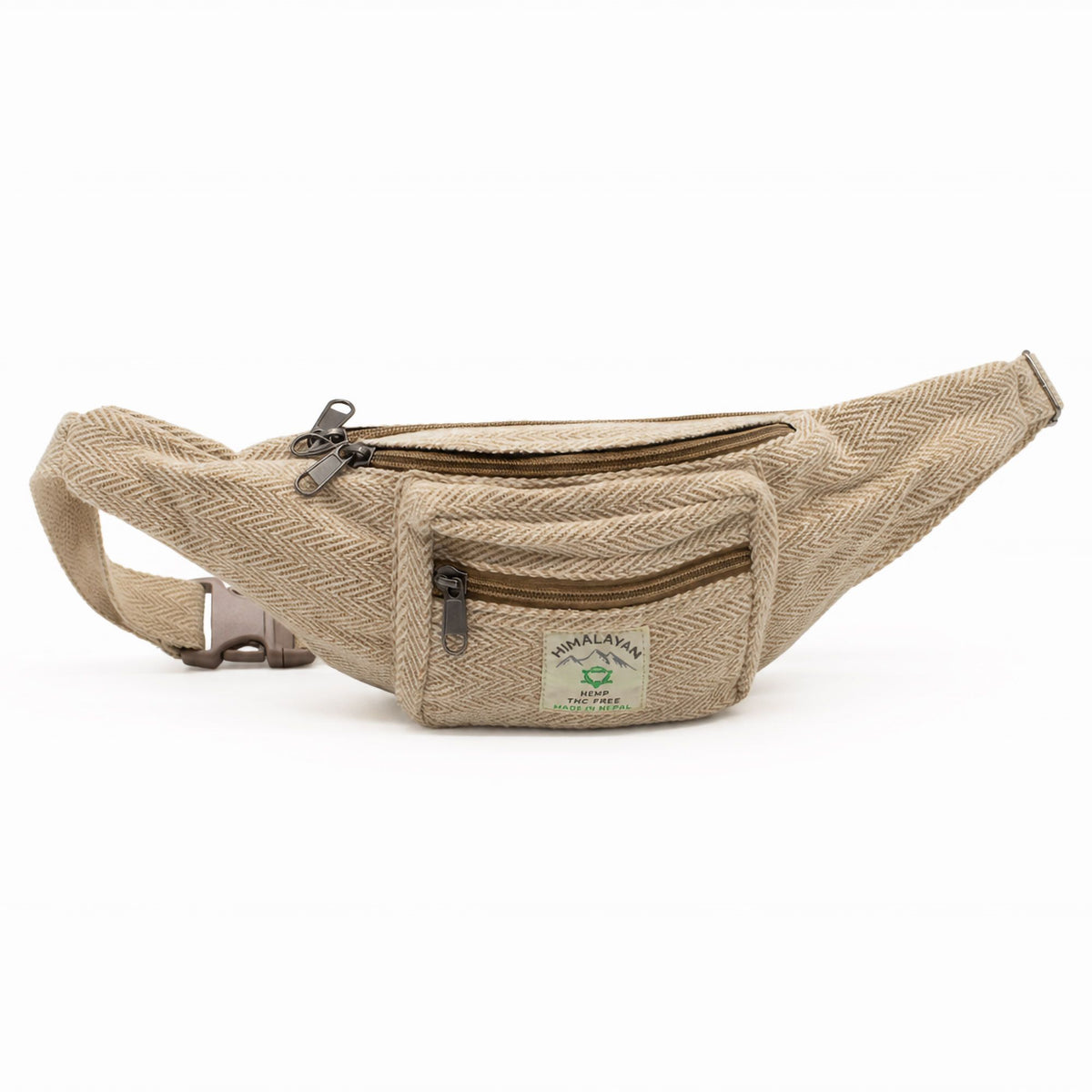 Cotton Hemp Style Belt (or Fanny) Bag - Natural – view 2