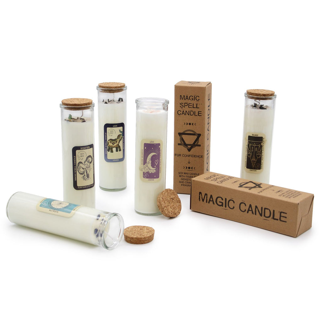 Magic Spell Candle in Glass Jar - Happiness