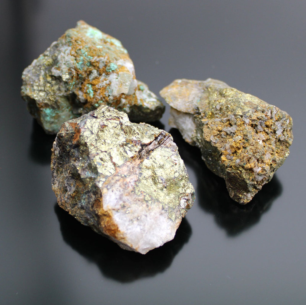 Chalcopyrite Mineral Specimen Tray, Approx 80 Pieces – view 3