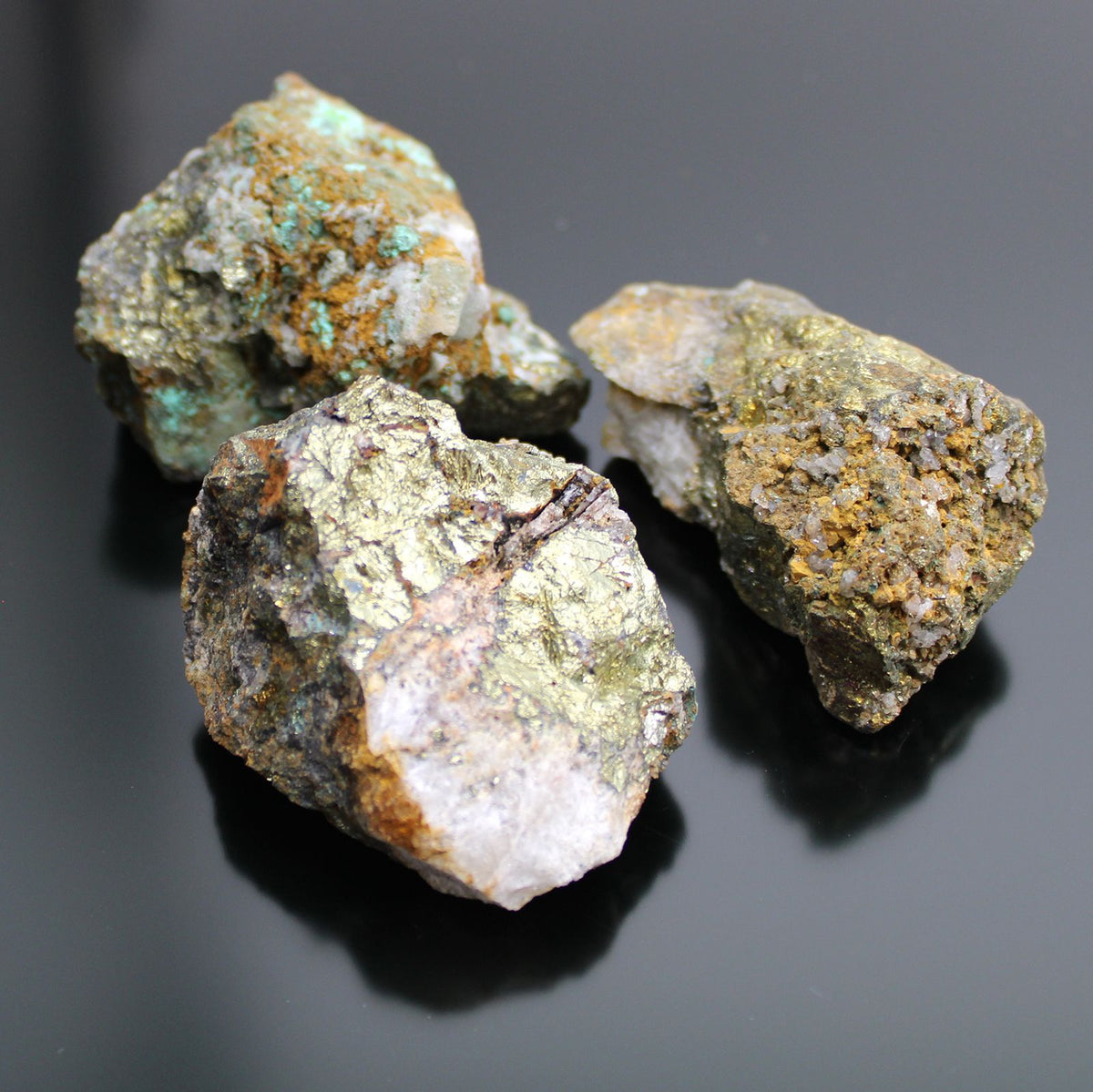 Chalcopyrite Mineral Specimen Tray, Approx 80 Pieces – view 3