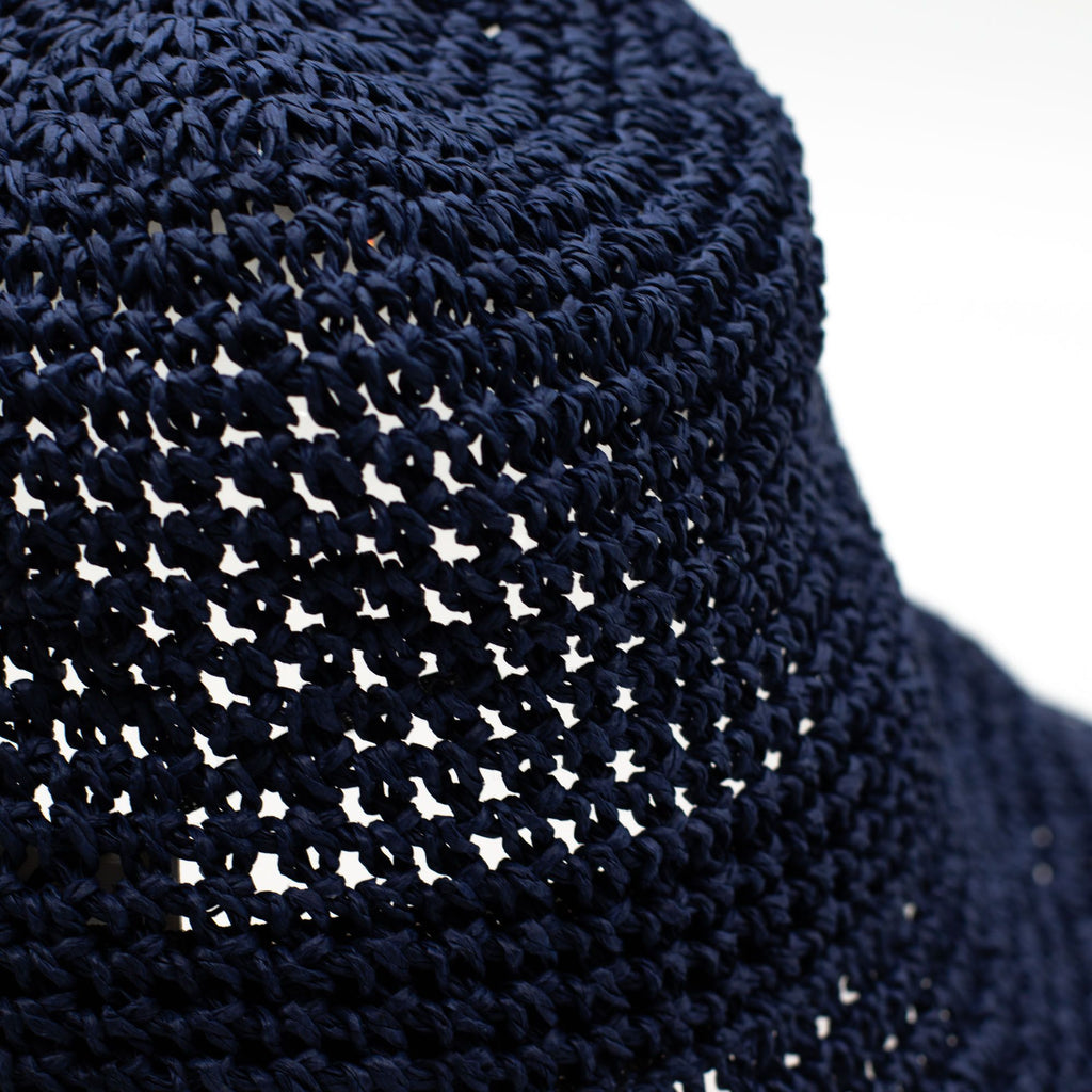 Nomad Sari Floppy Straw Sun Hat - Navy Blue – view 7
