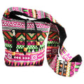 Pink Jacquard Sling Bag - Nepal Style