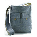 Natural Tones Two Pocket Bag Denim Large