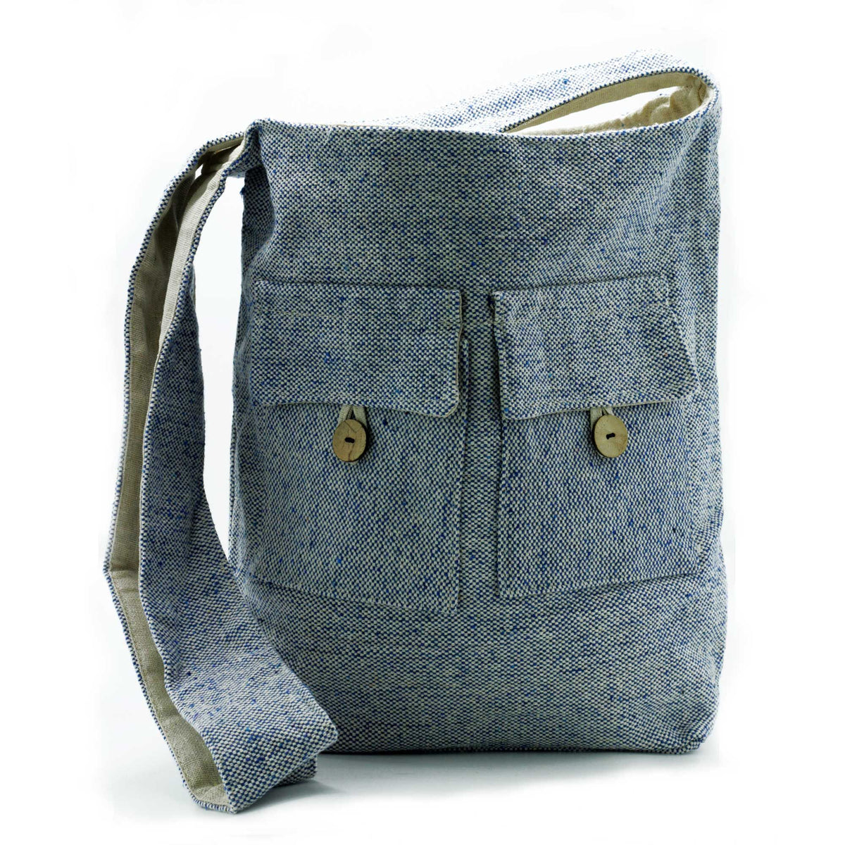 Natural Tones Two Pocket Bag Denim Large