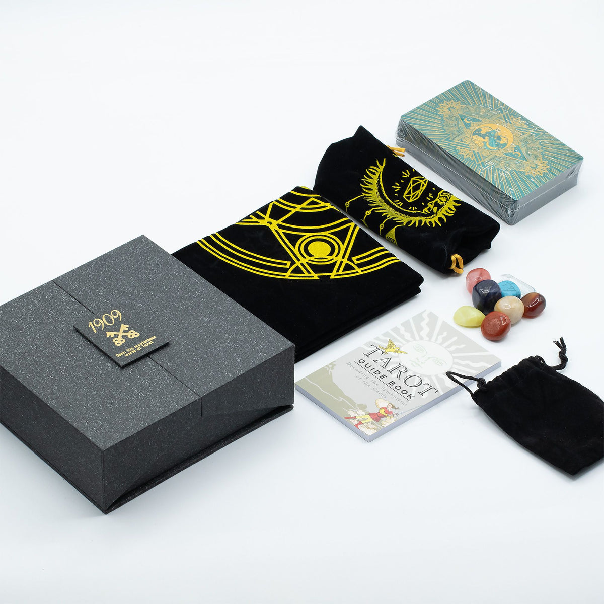 Gold and Turquoise Foil Tarot Card Gift Set – view 2