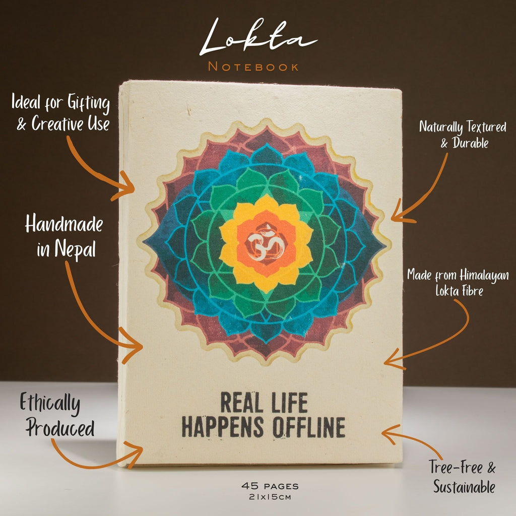 Lokta Mandala Inspiration Notebook – Large – Real Life