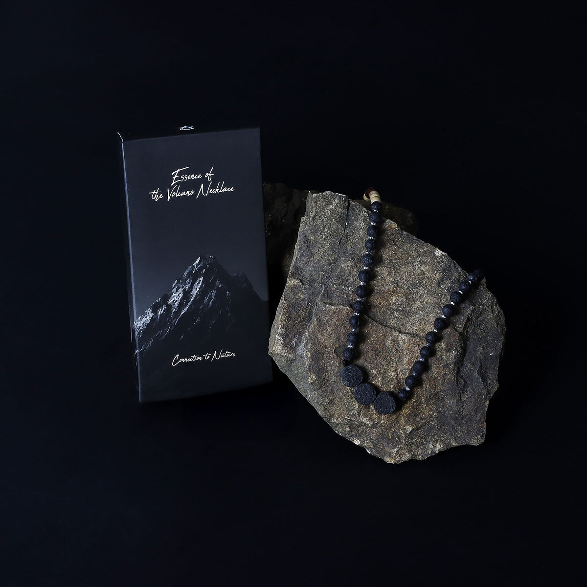 Lava Stone Necklace 42cm - Connection to Nature – view 2