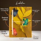 Lokta Bold Floral Notebook – Large – Olive – view 3