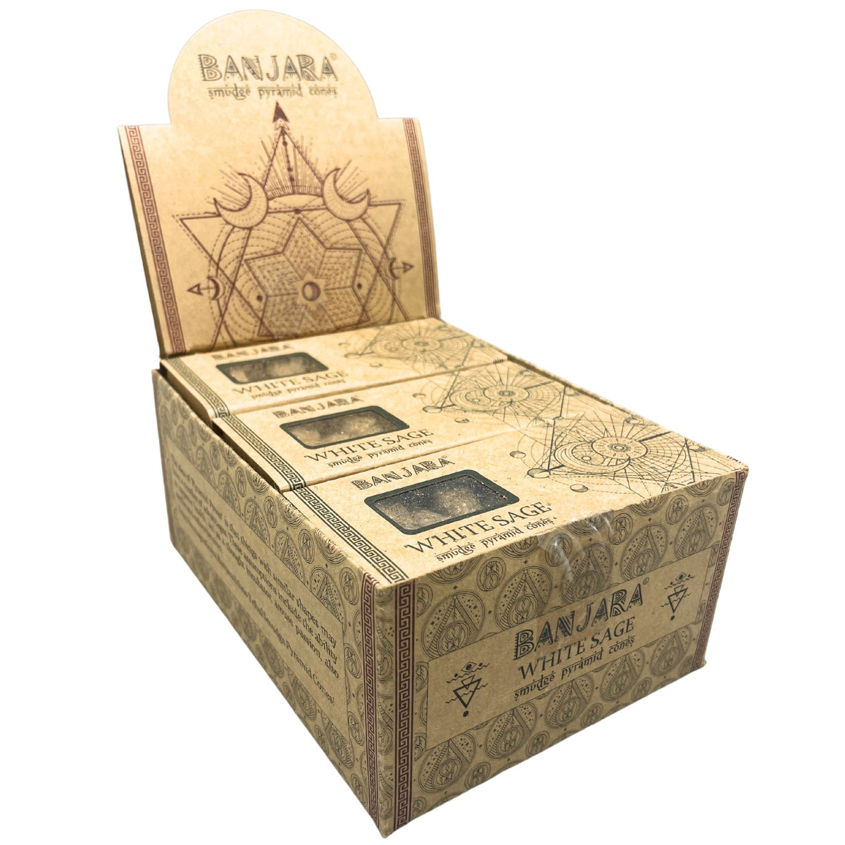 Banjara White Sage Smudge Pyramid Cones - Pack of 10 – view 7