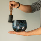 Cauldron Singing Bowl - Magic Mushroom - Blue (15cm) – view 8