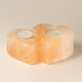 Double Heart Himalayan Salt Candle Holder, 1 kg