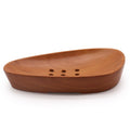 Pebble Shape Mahogany-Style Soap Dish