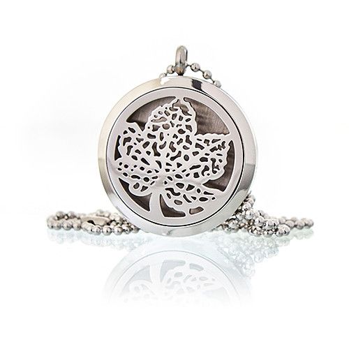 Aromatherapy Diffuser Necklace - Leaf 30mm – view 3