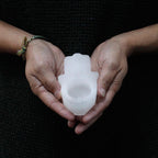 Selenite Hamsa Candle Holder – view 3