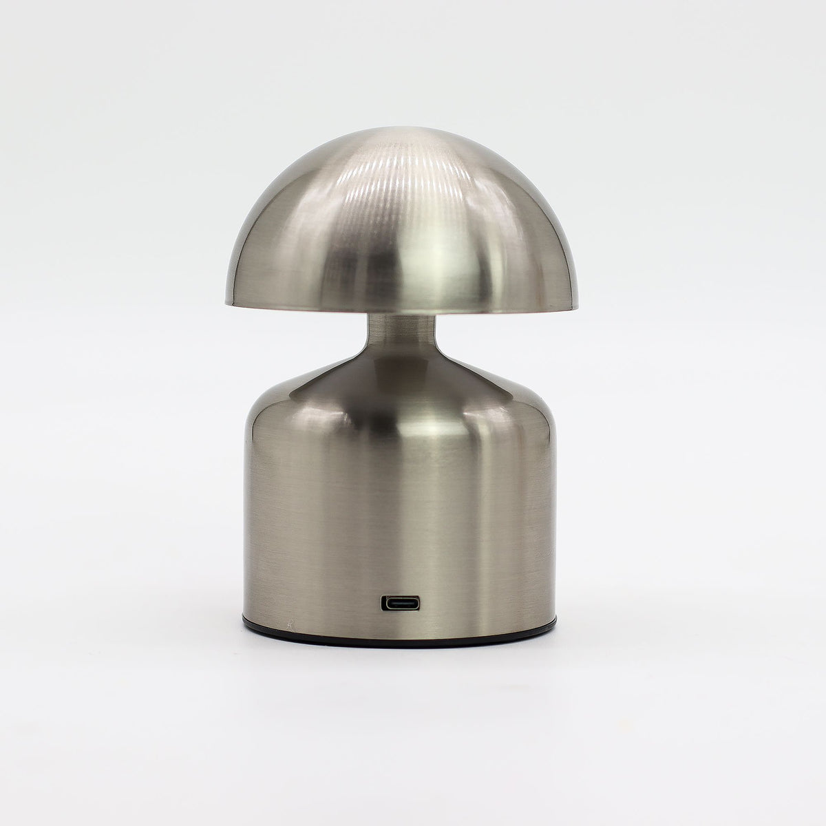 Touch Lamp, Silver Mushroom Dome, USB-C Rechargeable – view 5