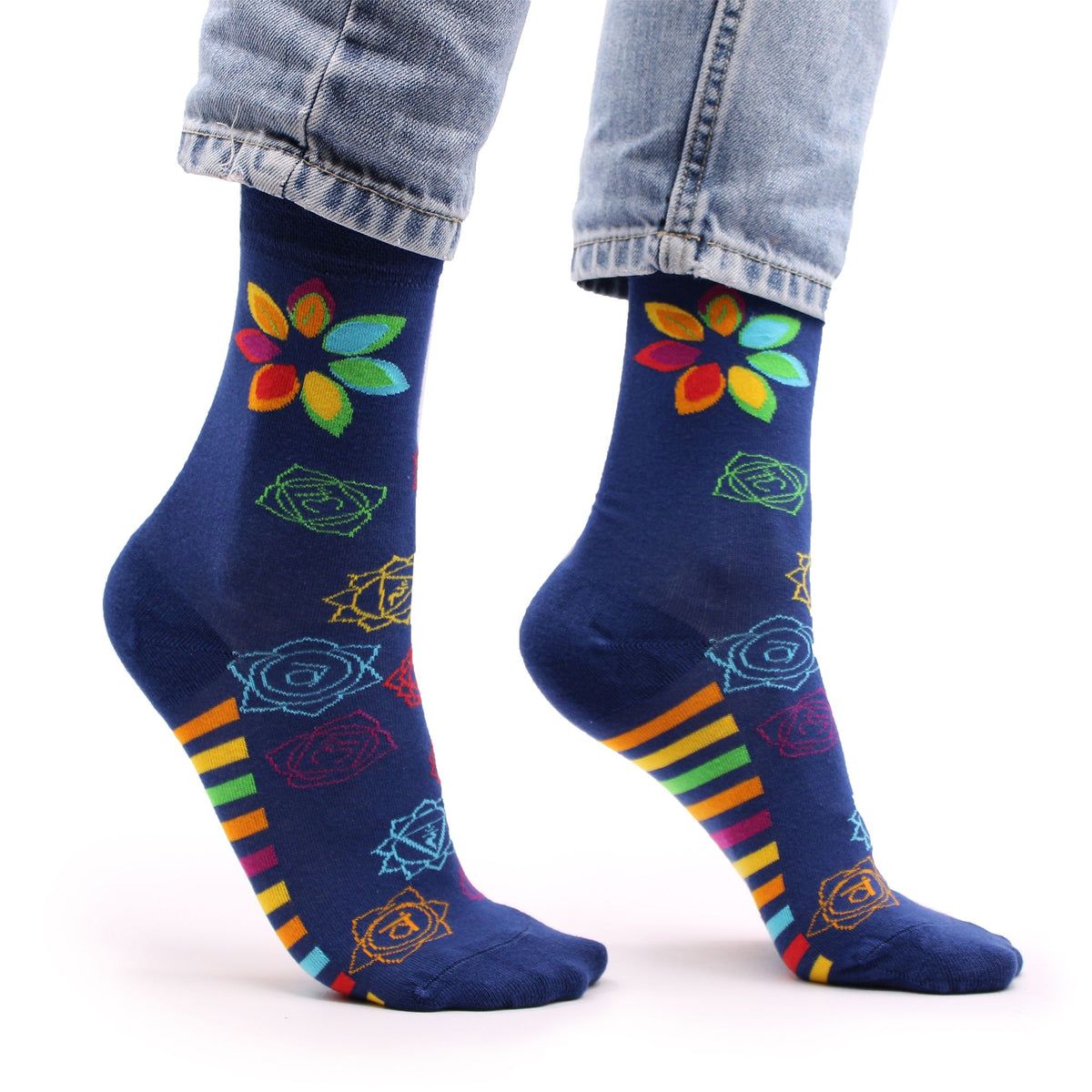 Hop Hare Bamboo Socks (36-40) - Rainbow Chakra – view 3
